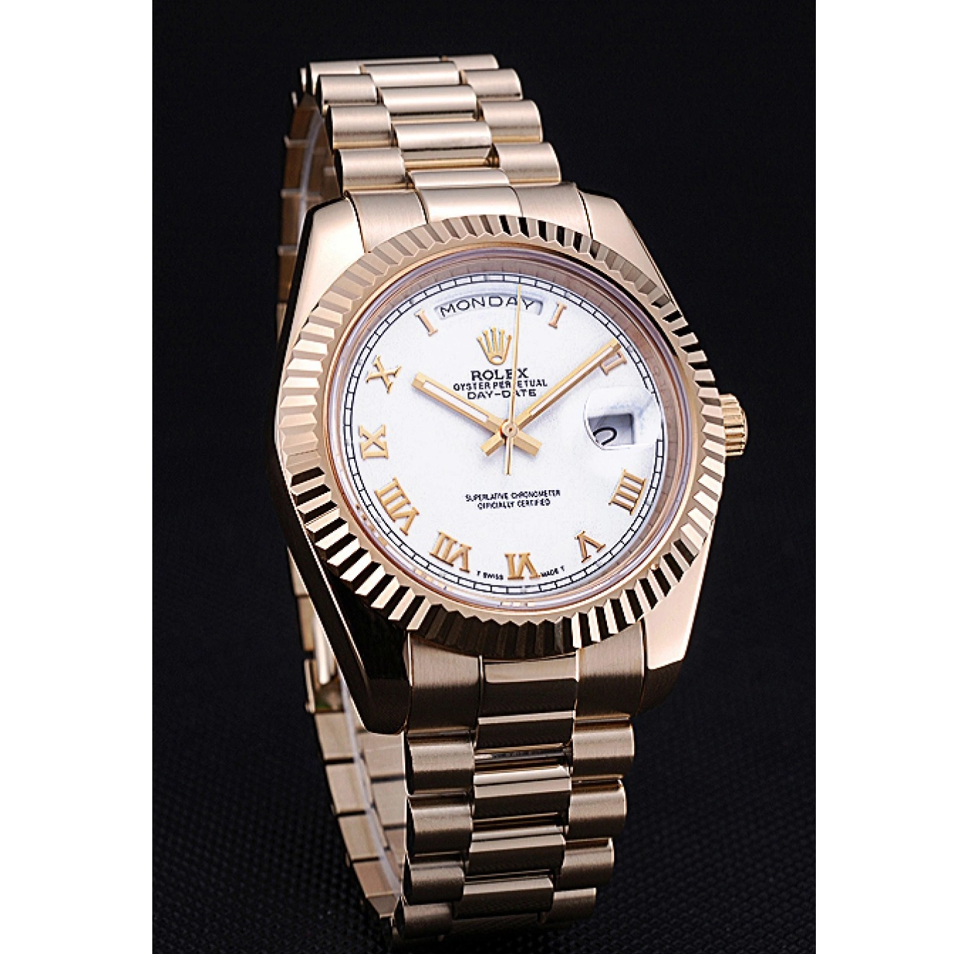 Aaa replica watch 622546 Rolex Day-Date Dial Bracelet White Gold 0807